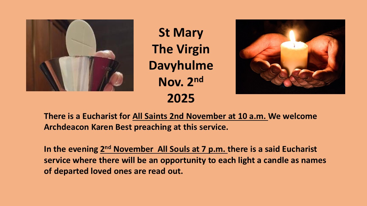 All Saints and All Souls services 2nd November