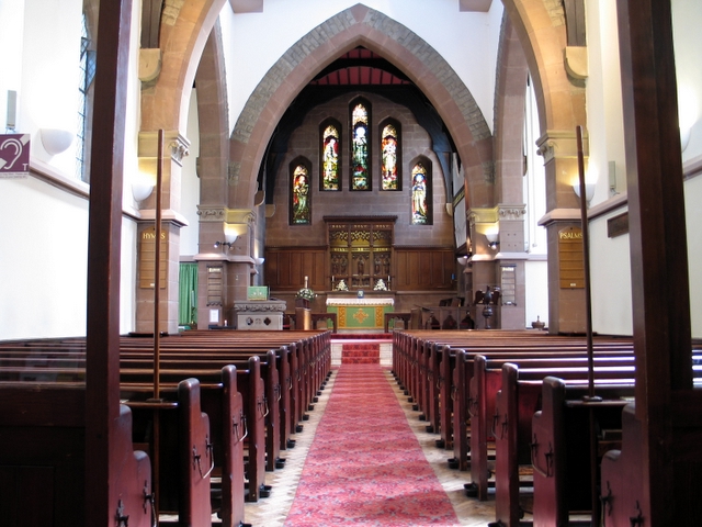 central aisle and altar