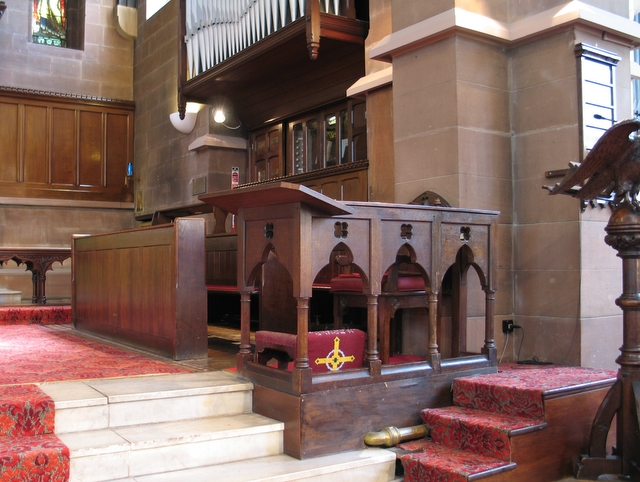 choir stalls and organ